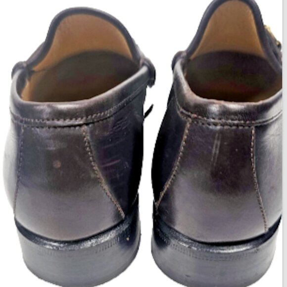 Gucci Brown Leather Horsebit Loafers Size 5 B Made in Italy - Picture 6 of 9